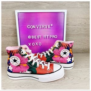 🦋Chuck Taylor All Star Paradise Prints Platform